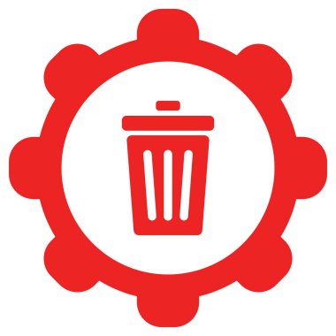 Çöp kutusu ve tekerleği vektör illüstrasyonu olarak kullan