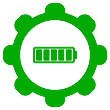 Vektör illüstrasyonu olarak pil ve tekerlek