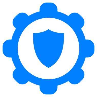 Vektör illüstrasyonu olarak kalkan ve tekerlek