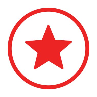 Vektör illüstrasyonu olarak yıldız ve daire