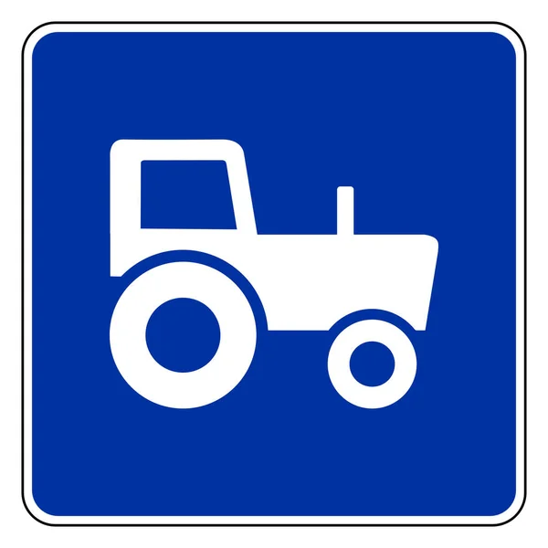 Tractor Road Sign Vector Illustration — Wektor stockowy
