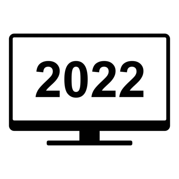 Yıl 2022 Ekran Vektör Illüstrasyonu — Stok Vektör