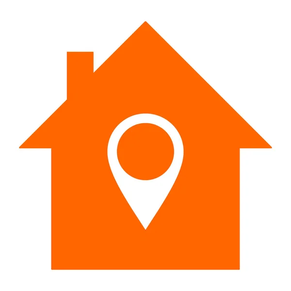 Location Pin Home Vector Illustration — Vector de stock