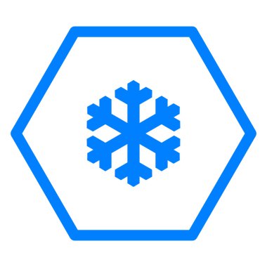 Vektör illüstrasyon olarak kar taneciği ve altıgen