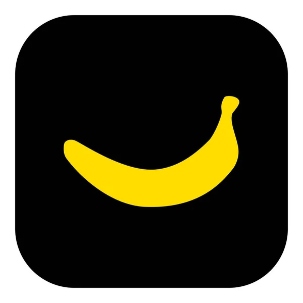 Banán Alkalmazás Ikon Vektoros Illusztrációként — Stock Vector