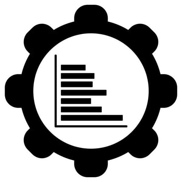 图表和车轮作为矢量图解 — 图库矢量图片