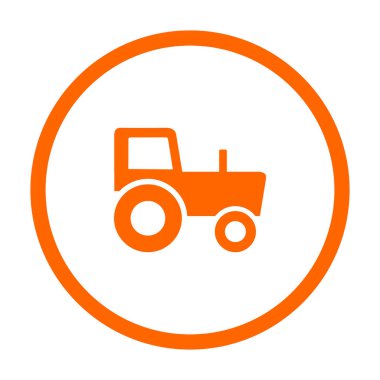 Vektör illüstrasyonu olarak traktör ve daire