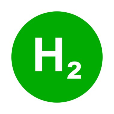 Hydrogen and circle as vector illustration