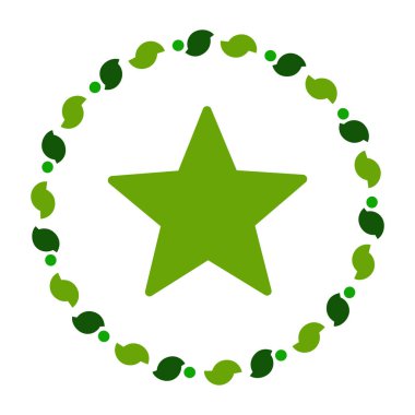 Star and wreath as vector illustration