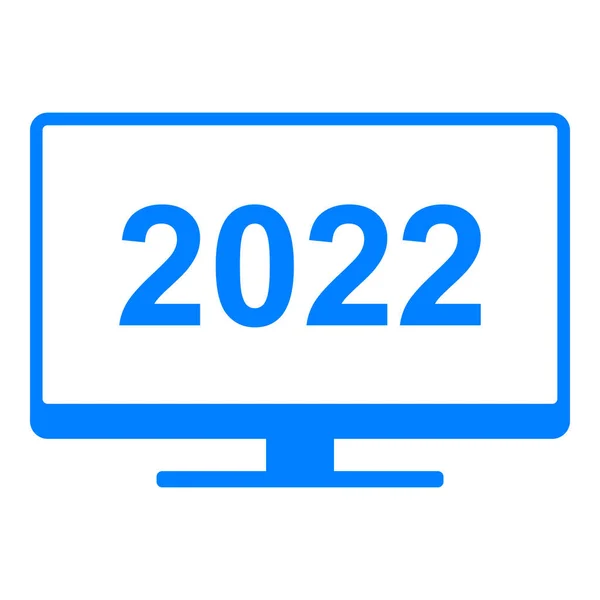 Yıl 2022 Ekran Vektör Illüstrasyonu — Stok Vektör