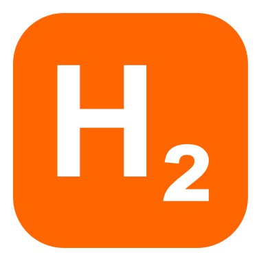 Vektör illüstrasyonu olarak hidrojen ve uygulama simgesi