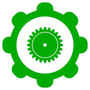 Gear and wheel as vector illustration