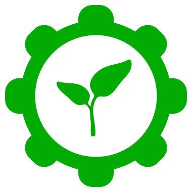 Vektör illüstrasyonu olarak bitki ve tekerlek