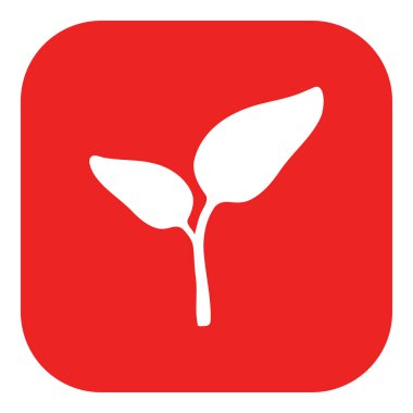 Vektör illüstrasyonu olarak bitki ve uygulama simgesi