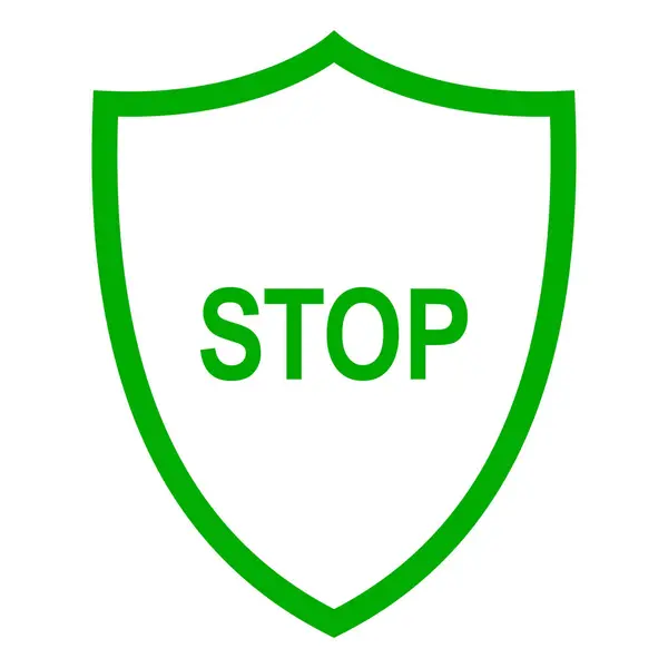 Stop Shield Vector Illustration — Stock Vector