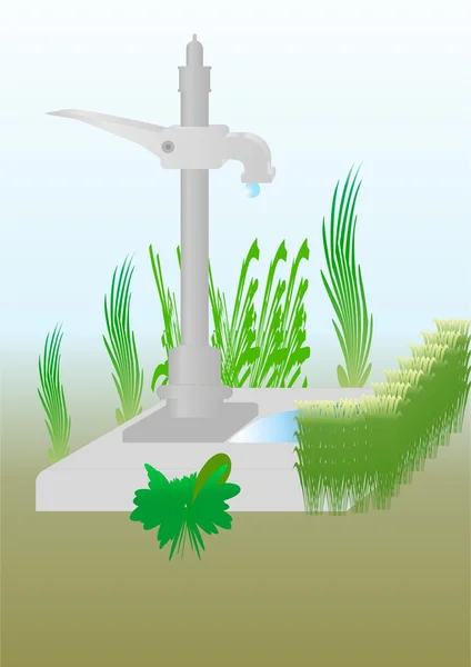 Water pump. — Stock Vector
