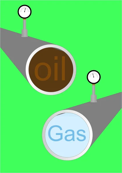 Pipeline with oil and gas. — Stock Vector