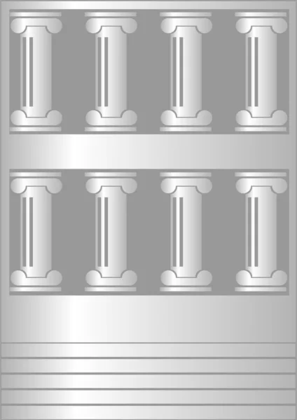 De gevel van een historisch gebouw. — Stockvector