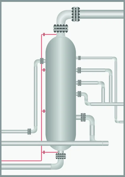 Column from the pipeline. — Stock Vector