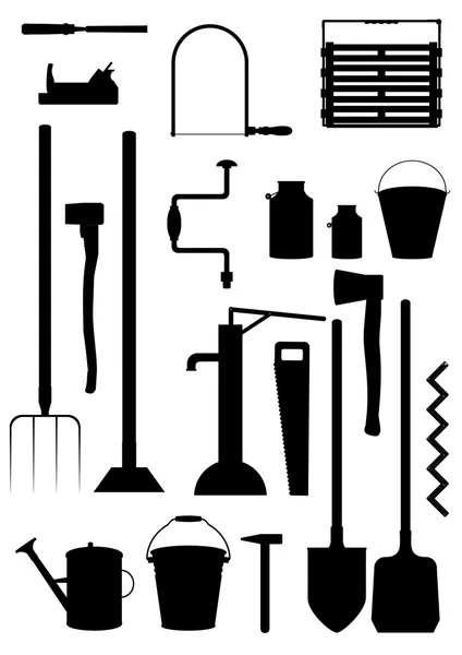 Narzędzia i urządzenia rolnik. Ilustracja Stockowa