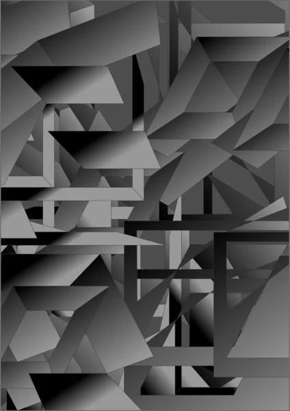 灰色の抽象化の数字abstrakce šedé postavy. — ストックベクタ