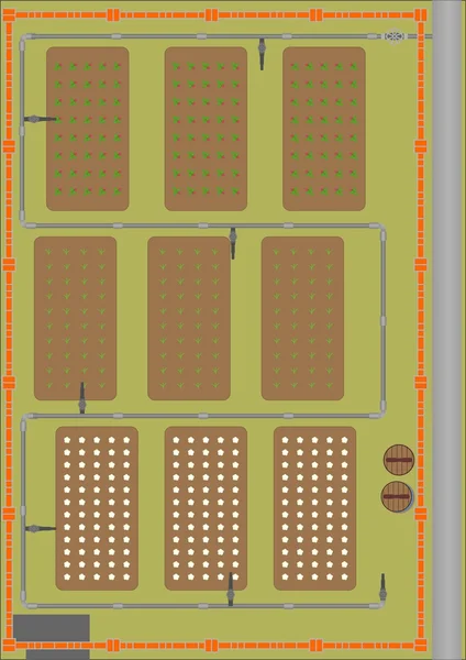 Groentetuin. Rechtenvrije Stockvectors