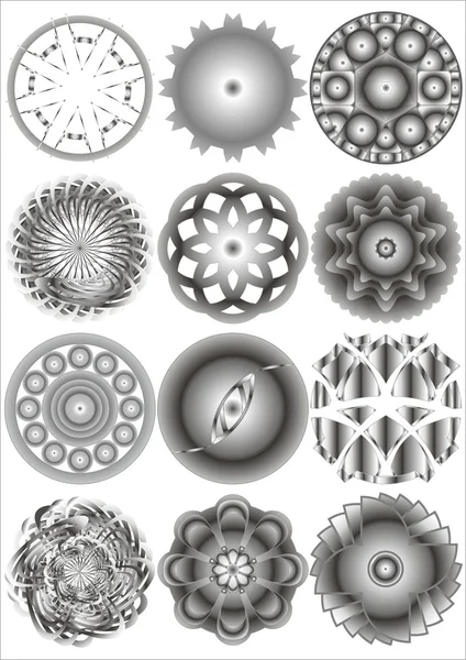 Otras formas en forma de círculo . — Vector de stock