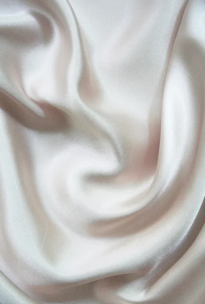 Smooth elegant white silk as background — Stock Photo, Image
