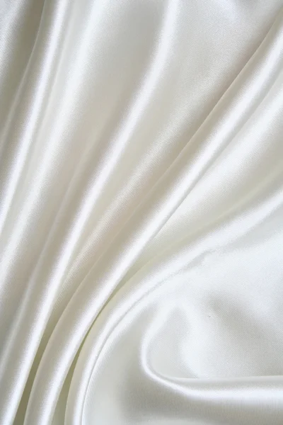 배경으로 부드러운 우아한 흰 실크 — 스톡 사진