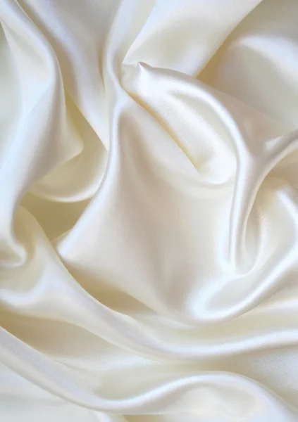 Smooth elegant white silk as background Stock Picture