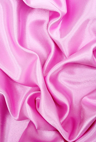 Glatte elegante rosa Seide als Hintergrund — Stockfoto