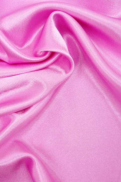 Smooth elegant pink silk as background — Stock Photo, Image