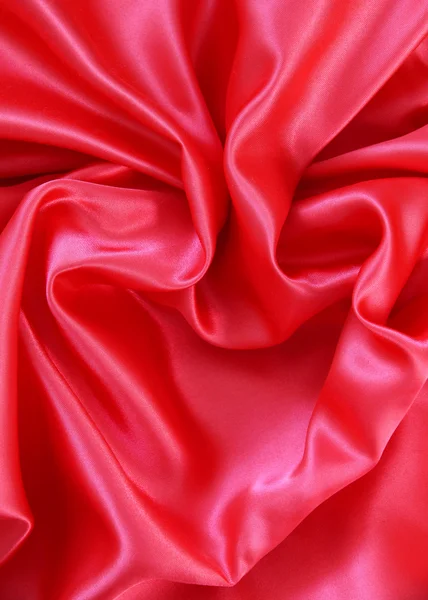 Cuore rosso di seta rossa per lo sfondo di San Valentino — Foto Stock
