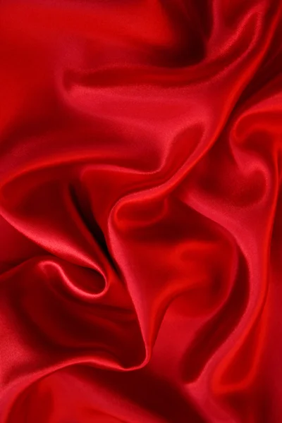 Smooth red silk as background — Stock Photo, Image