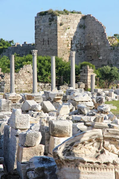 Turkey. Side. Antique ruins — Stock Photo, Image