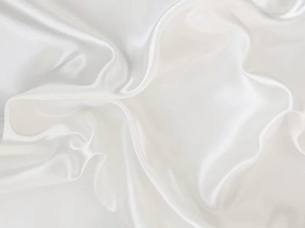 Smooth elegant white silk can use as wedding background Stock Picture
