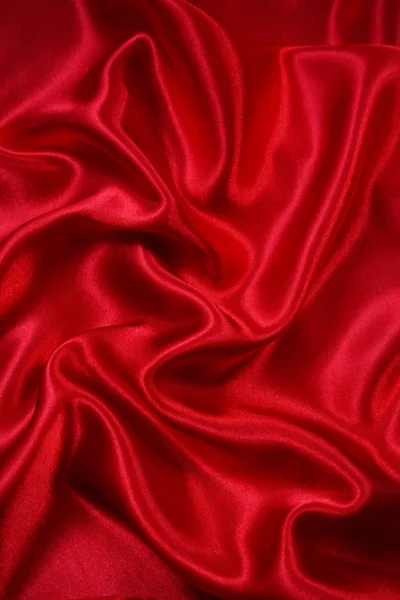 Liscio elegante seta rossa come sfondo — Foto Stock