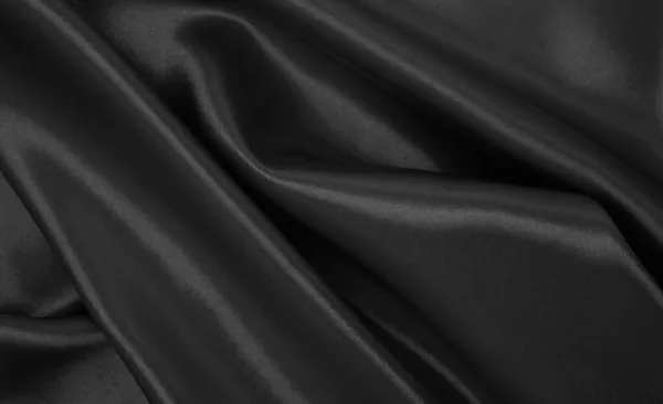 Hladké Elegantní Tmavě Šedé Hedvábí Nebo Saténové Luxusní Tkaniny Textury — Stock fotografie