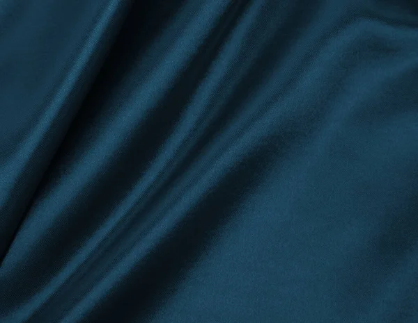 Lisse Élégante Soie Bleue Satin Texture Tissu Luxe Peut Utiliser — Photo