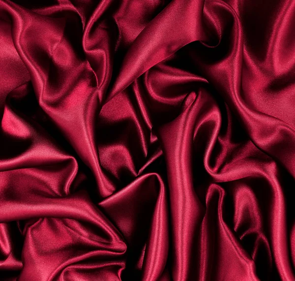 Гладкий Элегантный Красный Шелк Атласная Текстура Роскошной Ткани Использоваться Качестве — стоковое фото