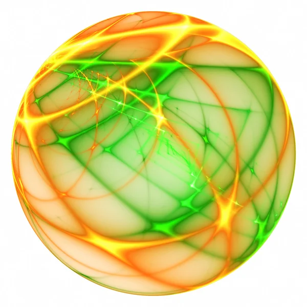 Magic green and orange ball — Stock Photo, Image