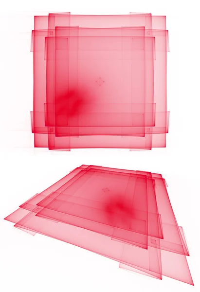 Carreaux rouges translucides en couches — Photo