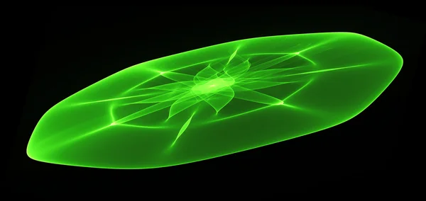 Космический корабль пришельцев зеленый — стоковое фото
