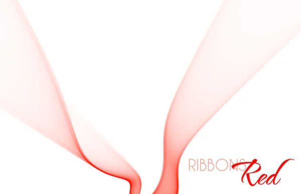 Rote Bänder auf weißem Grund — Stockfoto