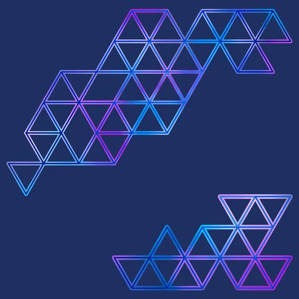 明るい三角形を持つテンプレート — ストックベクタ