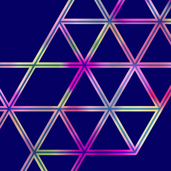 Geometriska mönster med ett rutnät av färgglada trianglar — Stock vektor