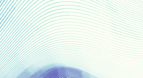Abstrakter Retro Hintergrund Mit Dünnen Wellenförmigen Bläulichen Und Blauvioletten Linien — Stockvektor