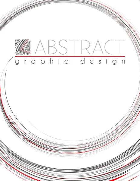 Spiral Abstract Template Page Black Red Gray Thin Strips Vector — Stock Vector