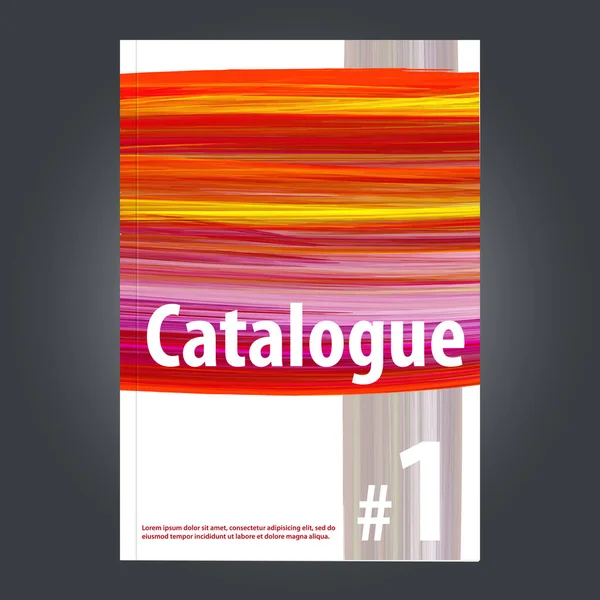 Modèle Couverture Pour Catalogue Livret Dossier Avec Ligne Texturée Rouge Illustration De Stock