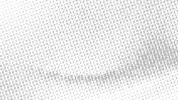 Abstraktní Binární Kód Digitální Pozadí Šedými Jedničkami Nulami Polotónová Vektorová Stock Ilustrace